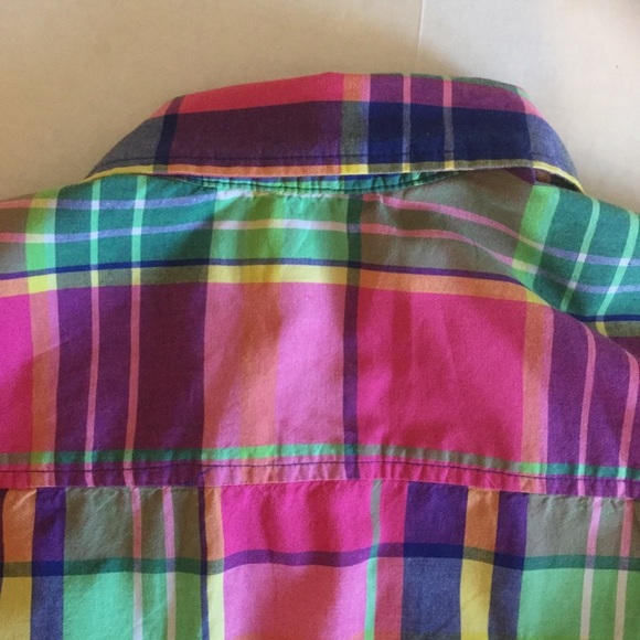 Boys size 10 PLACE Brand MADRAS  100% cotton shirt - Picture 6 of 6